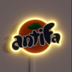 Antifa Anti Fascist Logo RGB Neon Sign