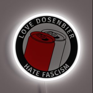 Antifa Logo Humor Love Canned Beer Hate Fascism RGB Neon Sign