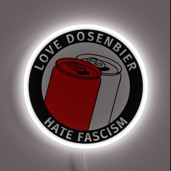 Antifa Logo Humor Love Canned Beer Hate RGB Neon Sign