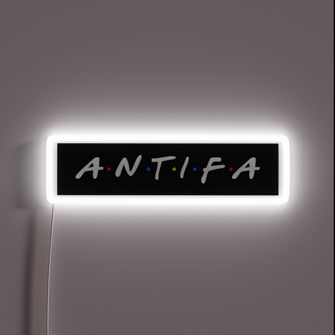 Antifa White RGB Neon Sign Antifa White RGB Neon Sign