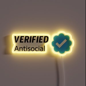 Antisocial Verified RGB Neon Sign