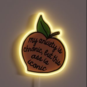 Anxiety Peach RGB Neon Sign