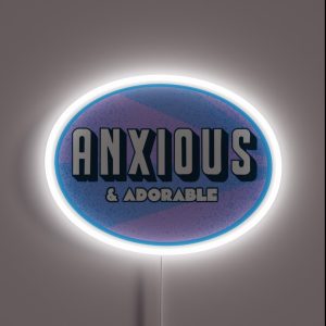 Anxious And Adorable Blue RGB Neon Sign Anxious And Adorable Blue RGB Neon Sign