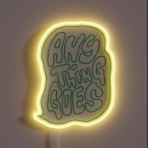 Anything Goes Podcast Green RGB Neon Sign
