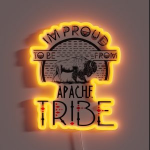 Apache Tribe Native American Indian Proud Retro Teepee RGB Neon Sign