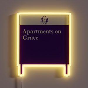 Apartments On Grace Sign RGB Neon Sign
