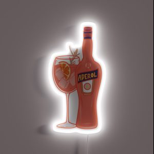 Aperol Spritz Bottle And Glass RGB Neon Sign