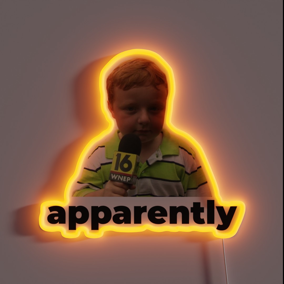 Apparently Kid RGB Neon Sign Apparently Kid RGB Neon Sign