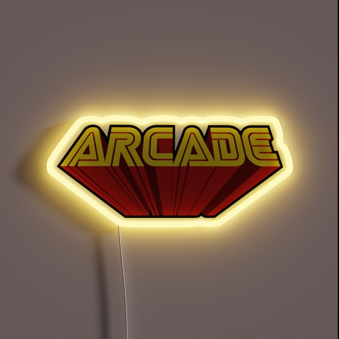 Arcade Retro Computer Games RGB Neon Sign Arcade Retro Computer Games RGB Neon Sign