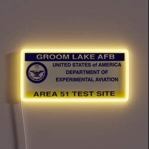 Area 51 Parking Pass RGB Neon Sign Area 51 Parking Pass RGB Neon Sign