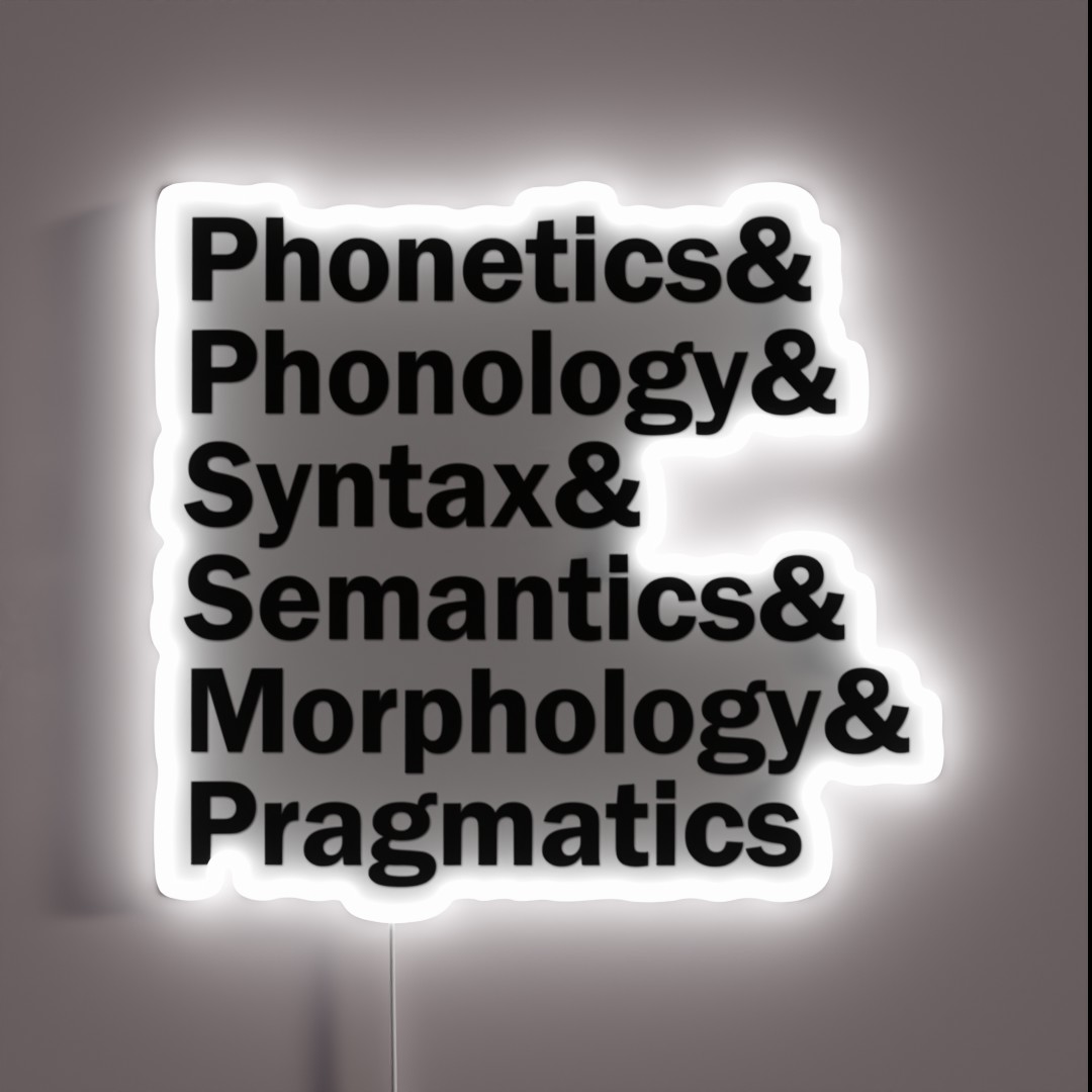 Areas Of Linguistics Black RGB Neon Sign Areas Of Linguistics Black RGB Neon Sign