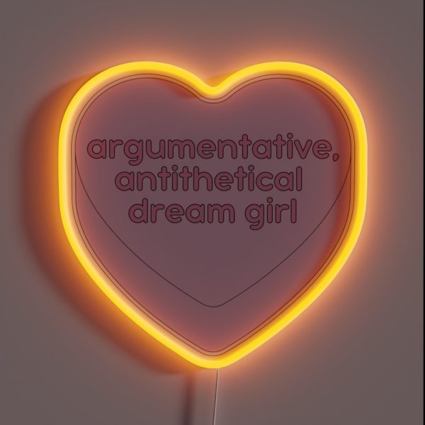 Argumentative Antithetical Dream Girl Candy RGB Neon Sign