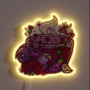 Aries Zodiac Teacup RGB Neon Sign