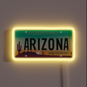 ARIZONA License Plate RGB Neon Sign