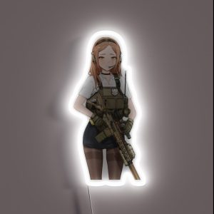 Army Girl With Gun RGB Neon Sign Army Girl With Gun RGB Neon Sign