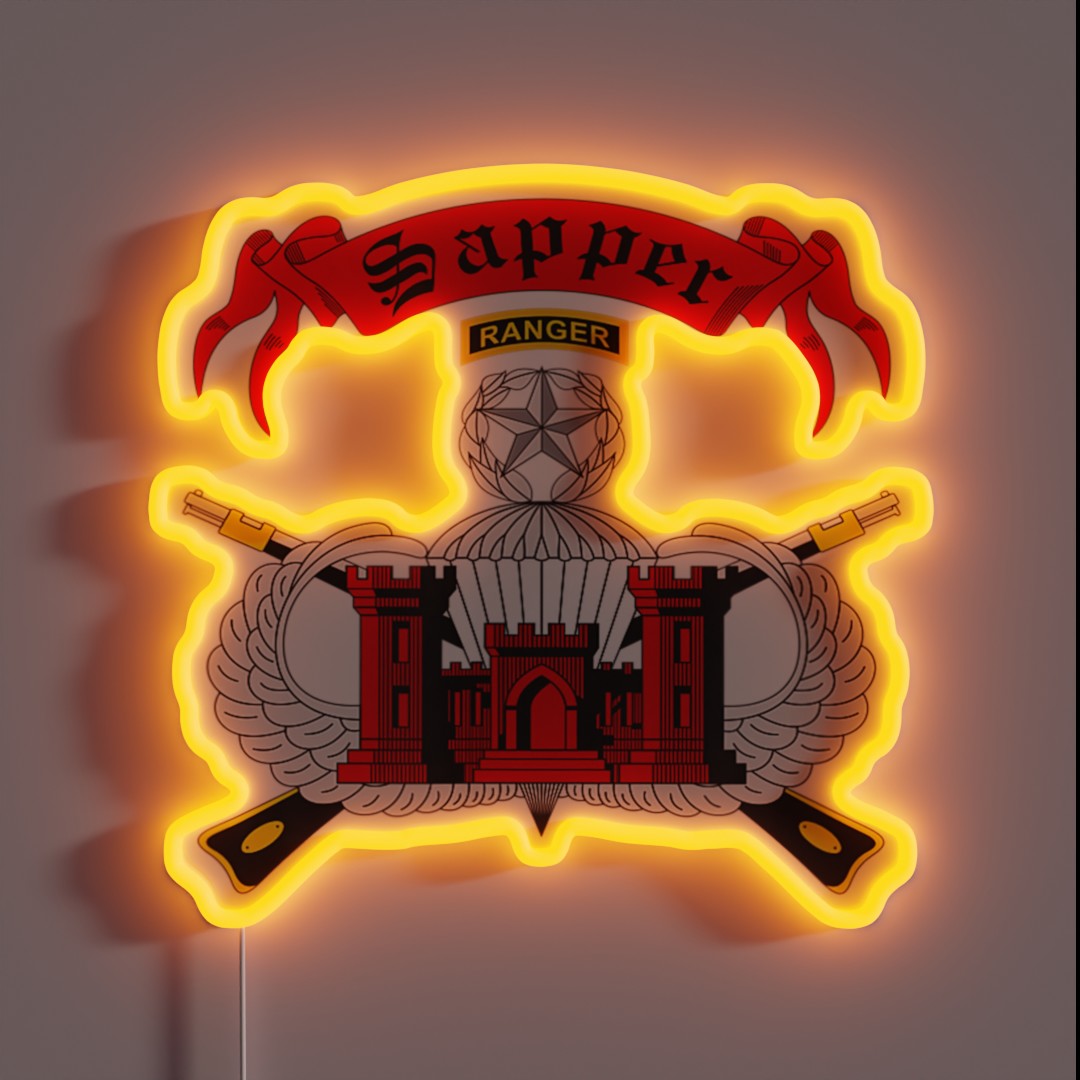 Army Sapper Tab RGB Neon Sign Army Sapper Tab RGB Neon Sign