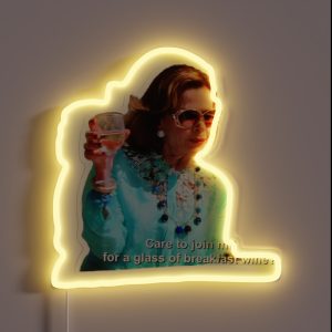 Arrested Development Lucille Bluth Breakfast Wine RGB Neon Sign