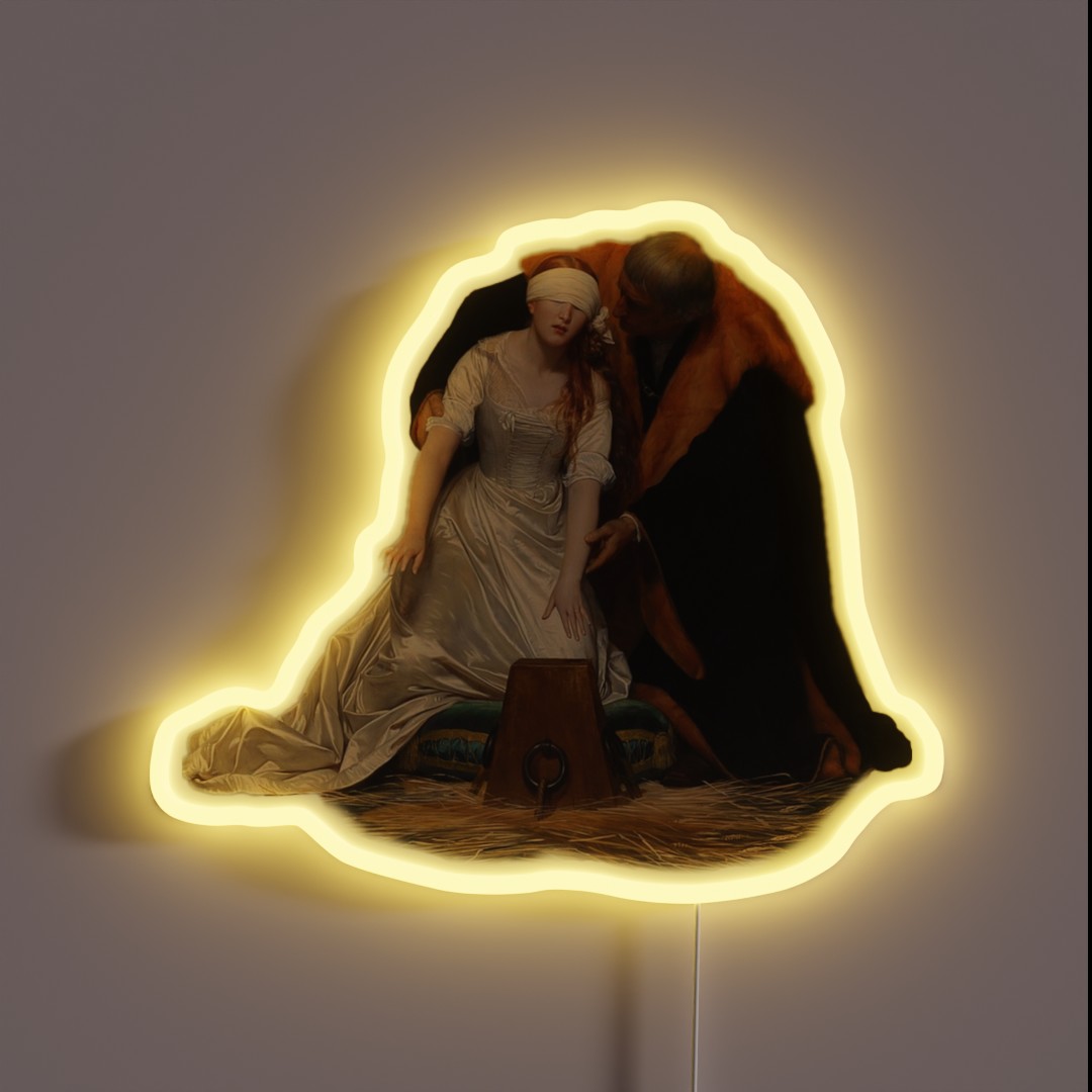 Art History Painting Lady Jane Grey RGB Neon Sign Art History Painting Lady Jane Grey RGB Neon Sign