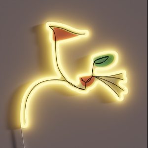 Art Line Of A Cat NO 2 RGB Neon Sign Art Line Of A Cat NO 2 RGB Neon Sign