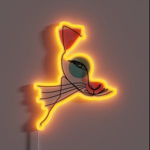 Art Line Of A Cat RGB Neon Sign