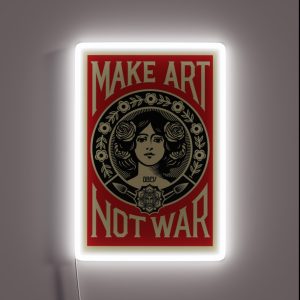 ART NOT WAR RGB Neon Sign