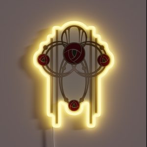 Art Nouveau Rose Gold RGB Neon Sign