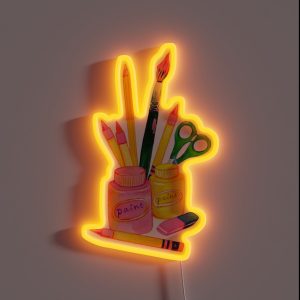 Art Party Turquoise Background RGB Neon Sign Art Party Turquoise Background RGB Neon Sign