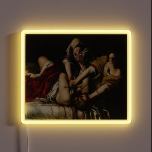 Artemisia Gentileschi Judith Slaying Holofernes RGB Neon Sign Artemisia Gentileschi Judith Slaying Holofernes RGB Neon Sign