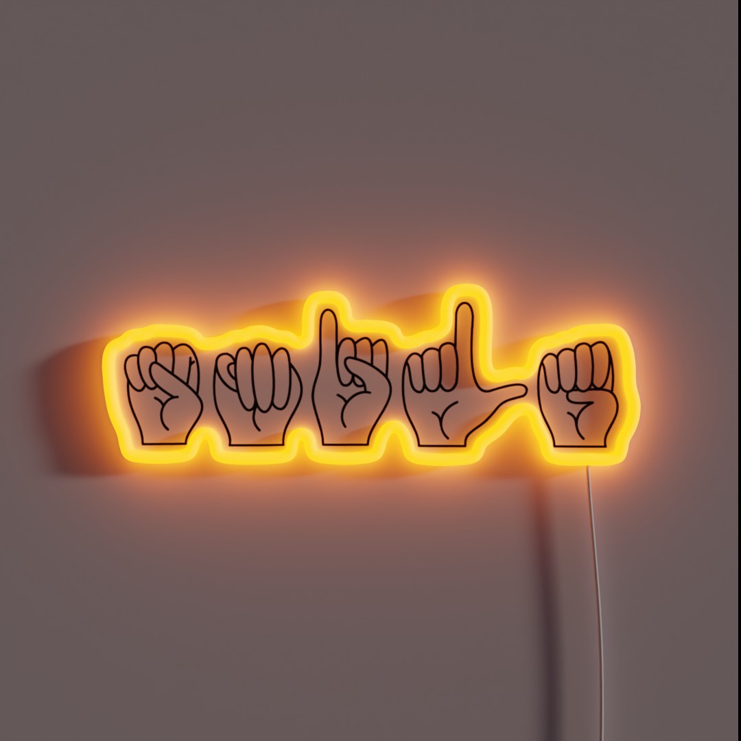 Asl Smile RGB Neon Sign Asl Smile RGB Neon Sign