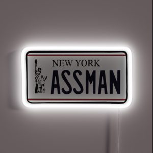 Assman License Plate RGB Neon Sign Assman License Plate RGB Neon Sign