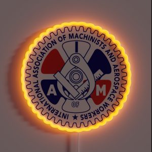 Association Of Machinists And Aerospace Workers RGB Neon Sign Association Of Machinists And Aerospace Workers RGB Neon Sign