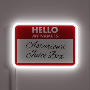Astarion S Juice Box BG3 RGB Neon Sign