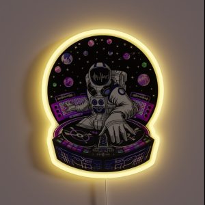 Astronaut Psychedelic DJ RGB Neon Sign