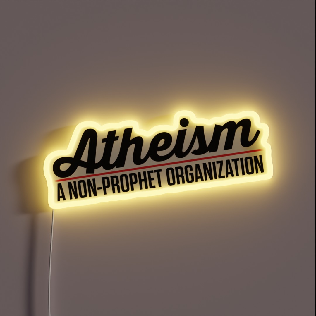 Atheism A Non Prophet Organization RGB Neon Sign Atheism A Non Prophet Organization RGB Neon Sign