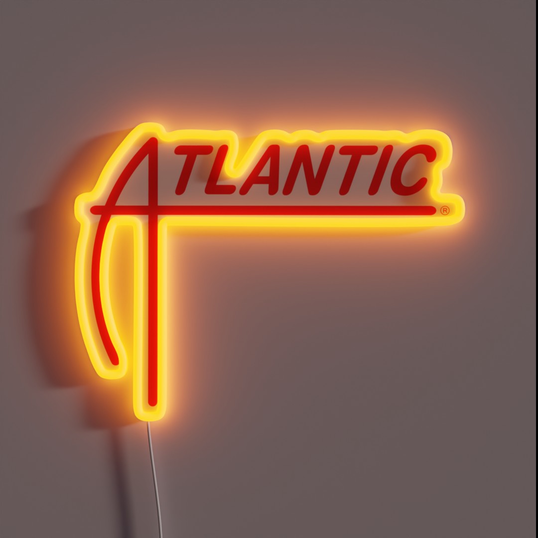 ATLANTIC Records 80s Logo RGB Neon Sign ATLANTIC Records 80s Logo RGB Neon Sign