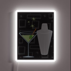 Atomic Retro Martini And Shaker RGB Neon Sign Atomic Retro Martini And Shaker RGB Neon Sign