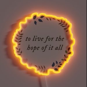 August Floral Wreath RGB Neon Sign