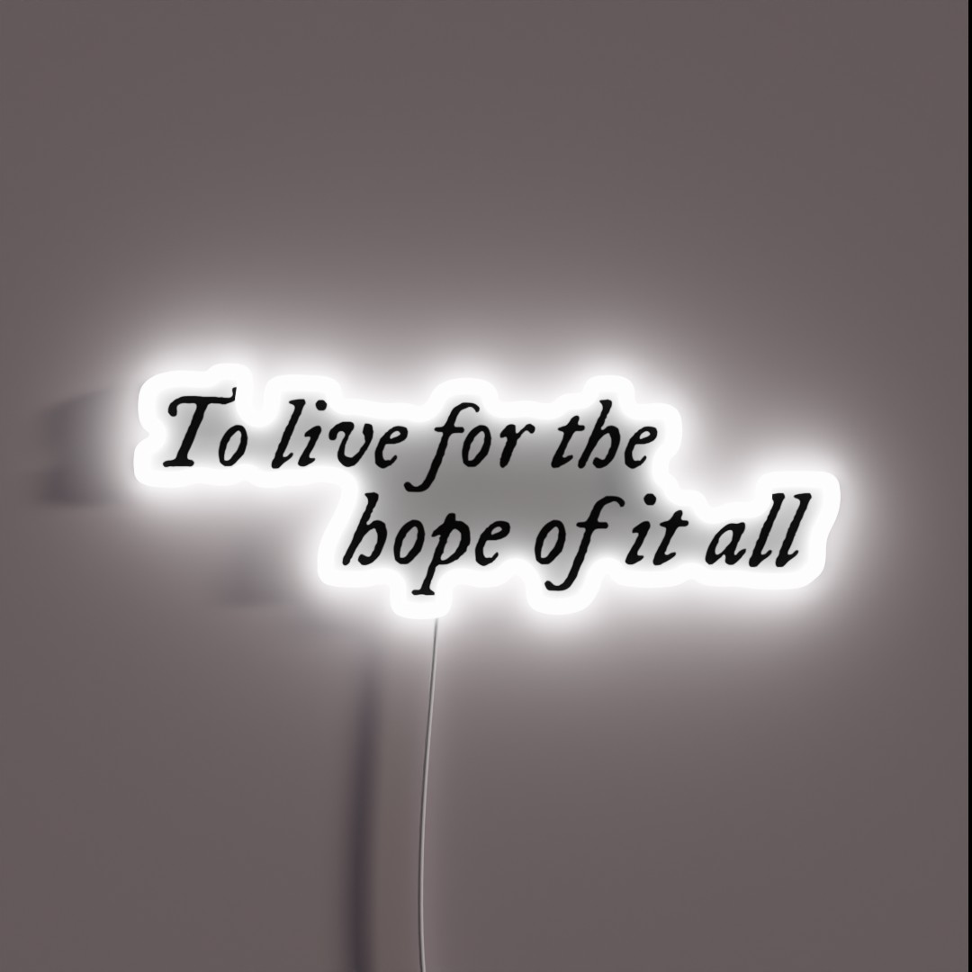 August Quote Inspired Folklore Album Taylor RGB Neon Sign August Quote Inspired Folklore Album Taylor RGB Neon Sign