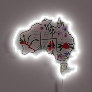 Australia State Flowers Map RGB Neon Sign Australia State Flowers Map RGB Neon Sign