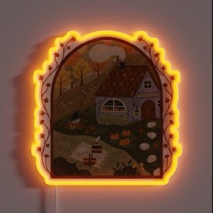 Autumn Bookshop RGB Neon Sign