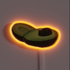 Avocado Cat RGB Neon Sign