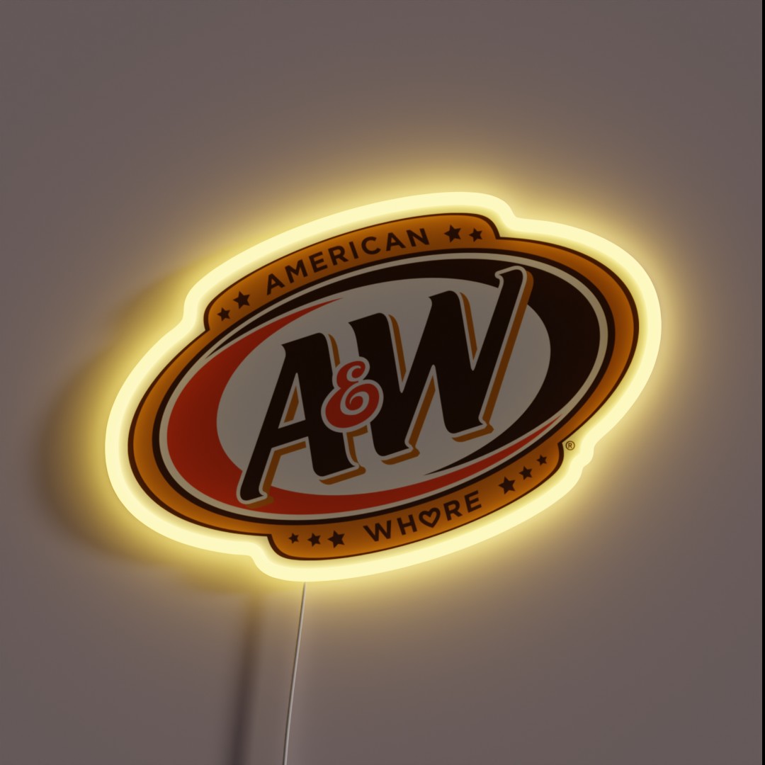 AW American Whore Lana Del Rey RGB Neon Sign AW American Whore Lana Del Rey RGB Neon Sign