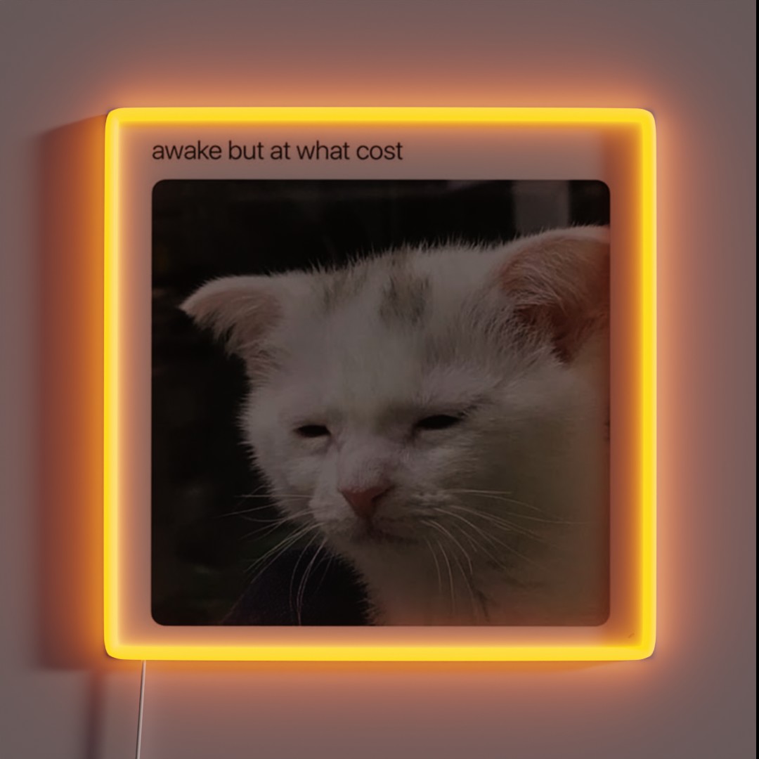 Awake But At What Cost RGB Neon Sign Awake But At What Cost RGB Neon Sign