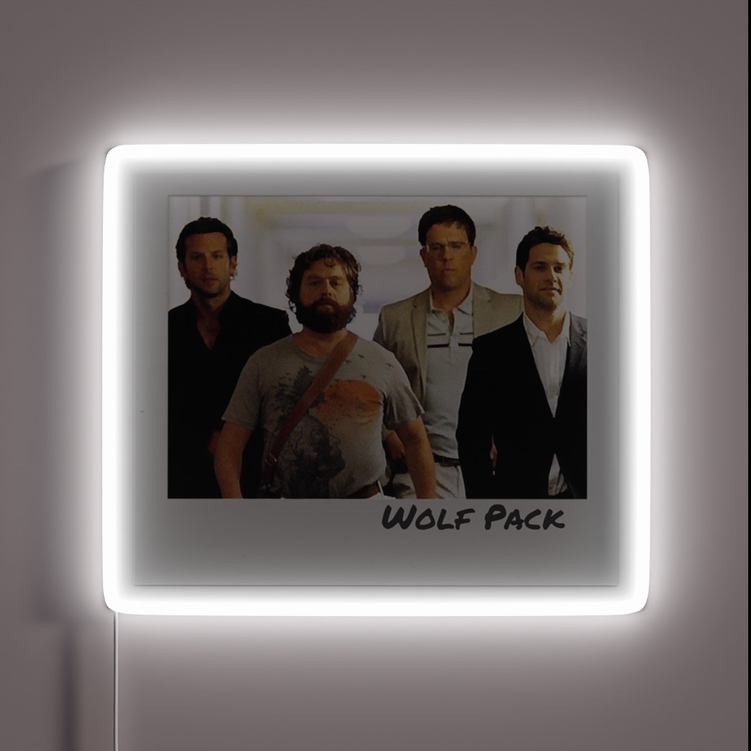 Awesome Comedy Doug Alan Ed Helms Wolf Pack RGB Neon Sign Awesome Comedy Doug Alan Ed Helms Wolf Pack RGB Neon Sign