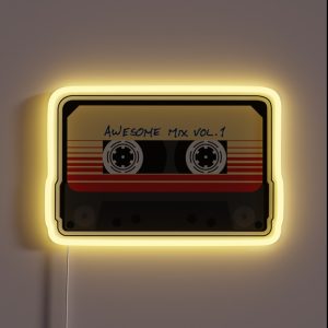 Awesome Mixtape Vol 1 Tape Music Retro RGB Neon Sign