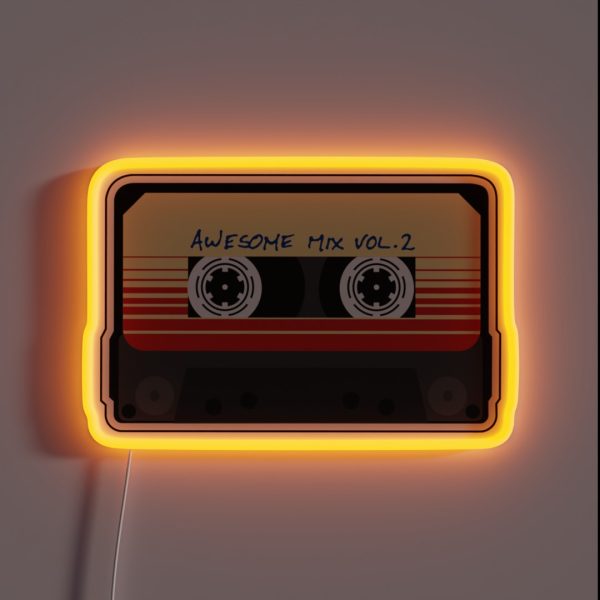 Awesome Mixtape Vol 2 Cassette Retro RGB Neon Sign