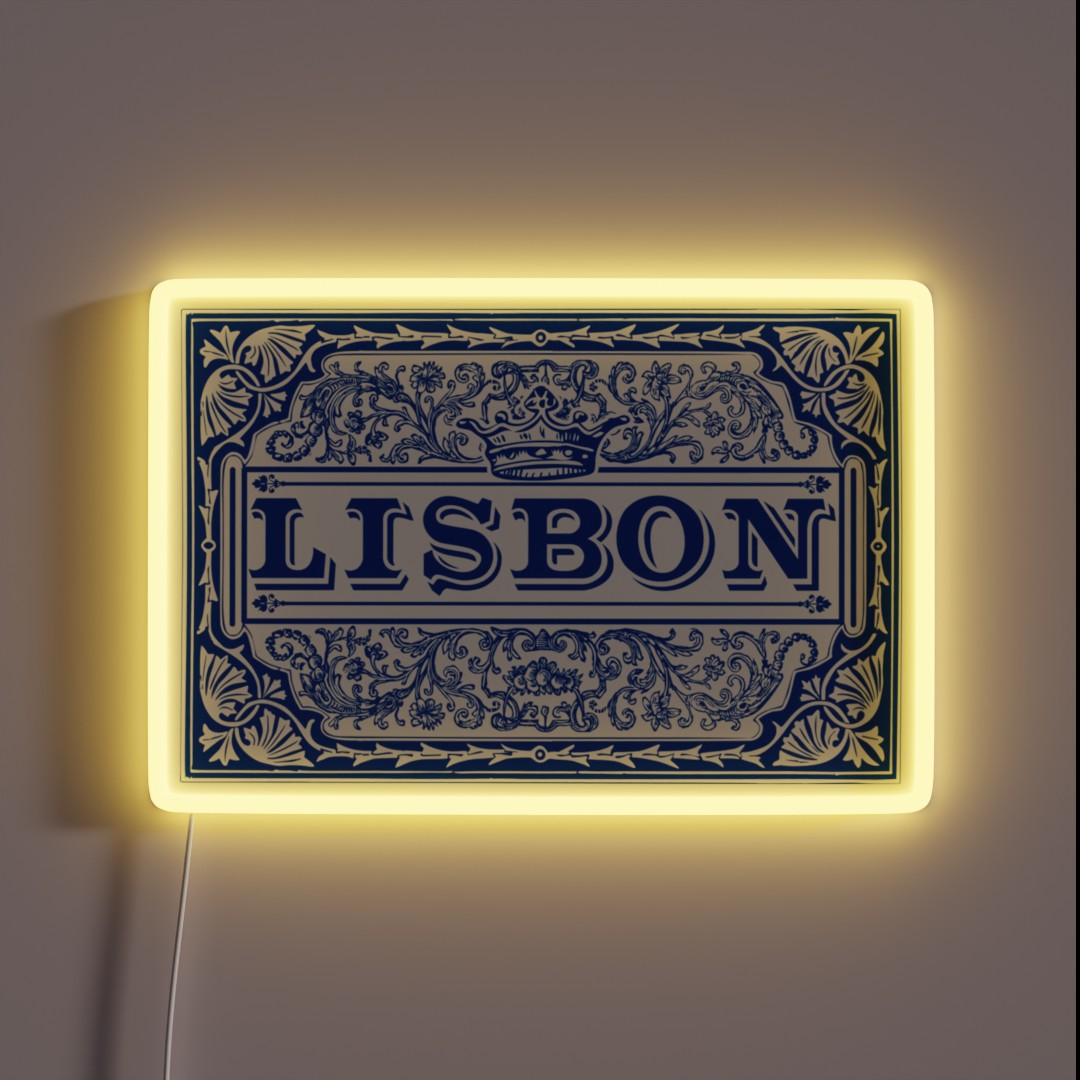 Azulejo Lisbon Azulejos Lisboa RGB Neon Sign Azulejo Lisbon Azulejos Lisboa RGB Neon Sign