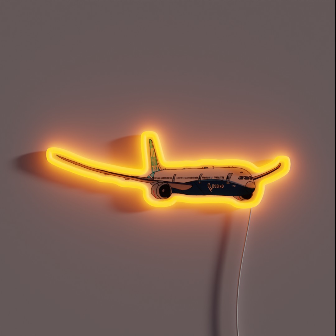 B787 10 House Livery Test Flight RGB Neon Sign B787 10 House Livery Test Flight RGB Neon Sign