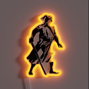 Baba Deep Singh Black And White RGB Neon Sign Baba Deep Singh Black And White RGB Neon Sign