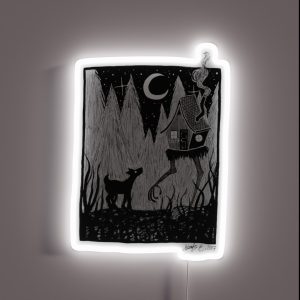 Baba Yaga S House Inktober2017 RGB Neon Sign